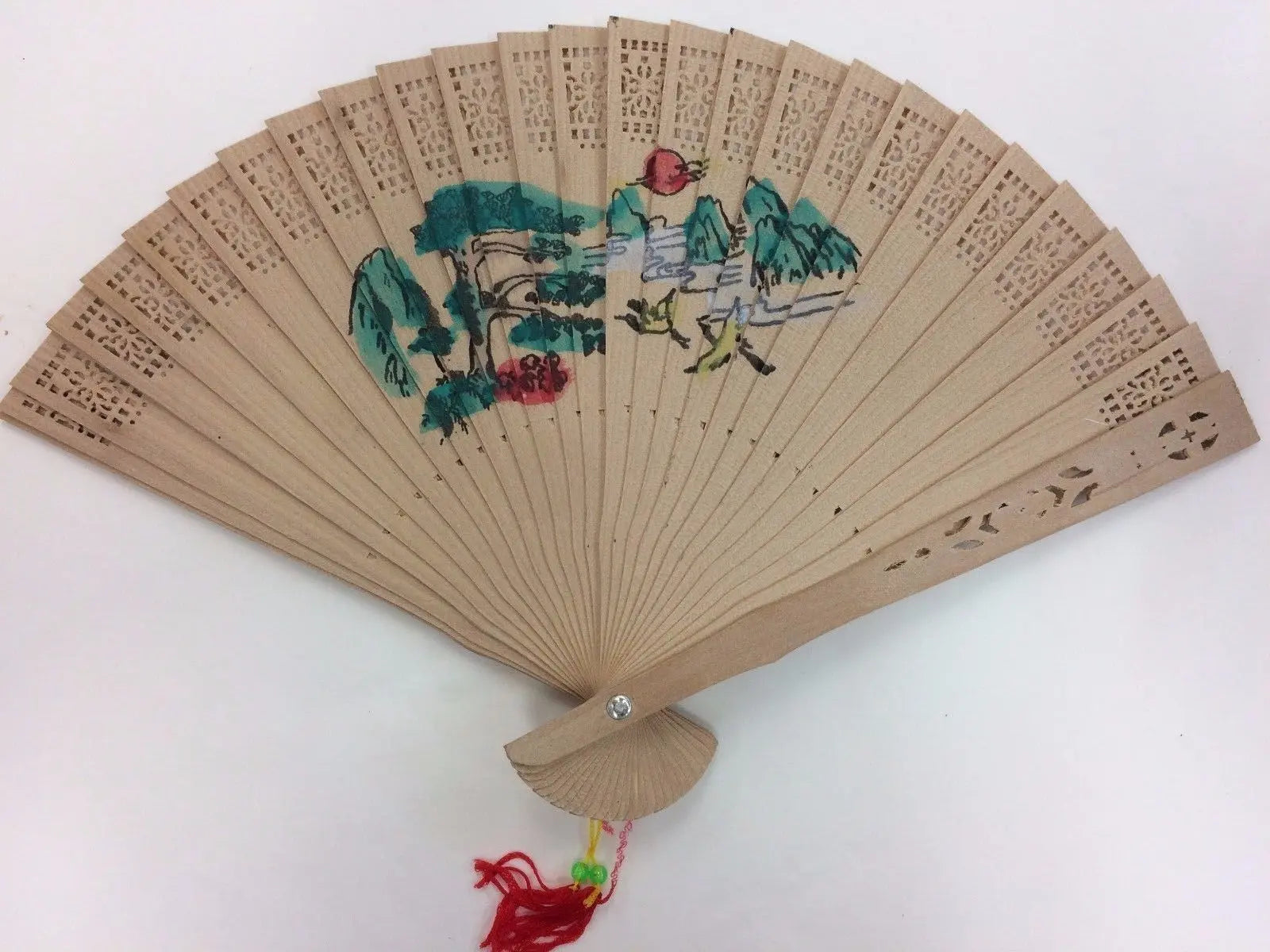 2* Bamboo Fan Useful Hand Folding Fans Outdoor Wedding Party Vintage Gifts everythingbamboo