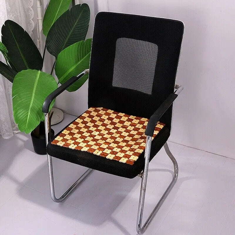 2 PCs Square Bamboo Mat Cushion Chair, Sofa, Car, Table Yoga Cool Healthy 竹坐垫 everythingbamboo
