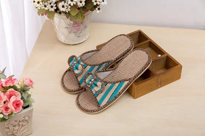 2 Pairs Women Hemp Sandals Slippers Butterfly Shoes Casual Comfortable BSH05 Unbranded
