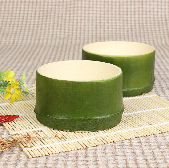 2 Pieces 100% Natural  Bamboo Bowls Handcraft Creative Environmental-Friendly Everything Bamboo