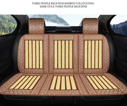 2 Pieces Bamboo Car Seat Cover Front Seat Chair Sofa Lumbus Back Support Mat Cool BSC07 everythingbamboo
