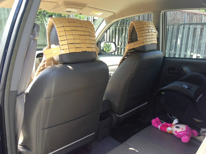 2 Pieces Bamboo Car Seat Cover Front Seats Bamboo Brick Car Seat Mat Cool everythingbamboo