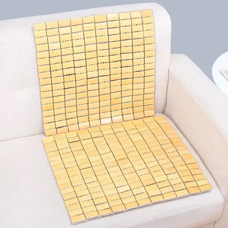 2 Pieces Bamboo Mat Cushion, Use for Chair, Sofa, Car, Table Cool Healthy everythingbamboo