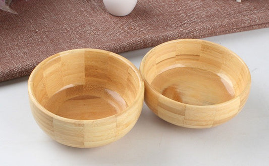 2 Pieces Bamboo Wooden Bowl Kitchen Handmade Children Kids Fruit Rice Bowl everythingbamboo