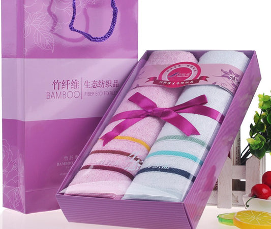 2 Pieces Premium Quality Bamboo Fibre Towels Gift Box Wedding Gift Everythingbamboo