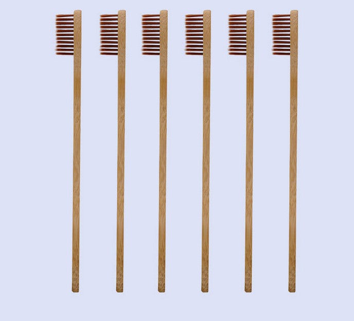 2 X Natural Carbonized Bamboo Toothbrush Antibacterial Environmentally-Friendly everythingbamboo