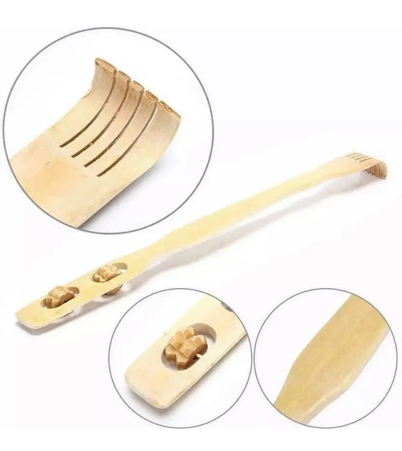 2 pieces Bamboo Wooden Back Scratcher Massage Rolls Long Reach Itchy Relief BMT01 Everything Bamboo