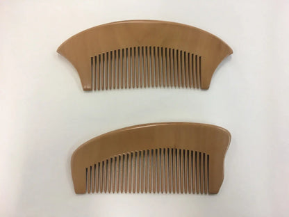 2 x  Natural Peach Wood Comb Anti Static Close Teeth Hair Massage Healthy Comb combland