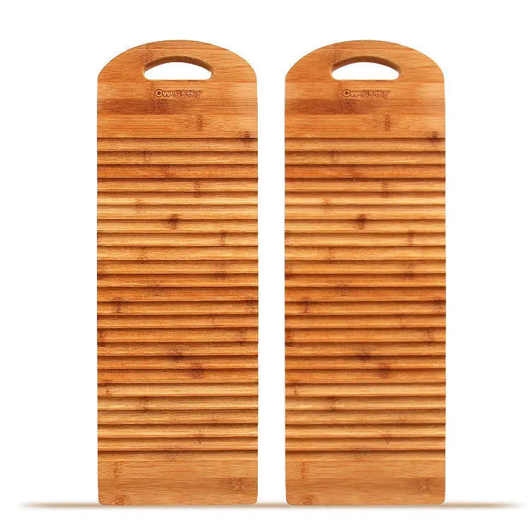 2 x Bamboo Corrugated Laundry Washing Cleaning Hand-washed Clothes Washboard EverythingBamboo