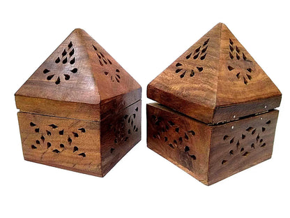 2 x Handmade Wooden Incense Cone Holder Burner Incense Cones Holder Home Décor everythingbamboo