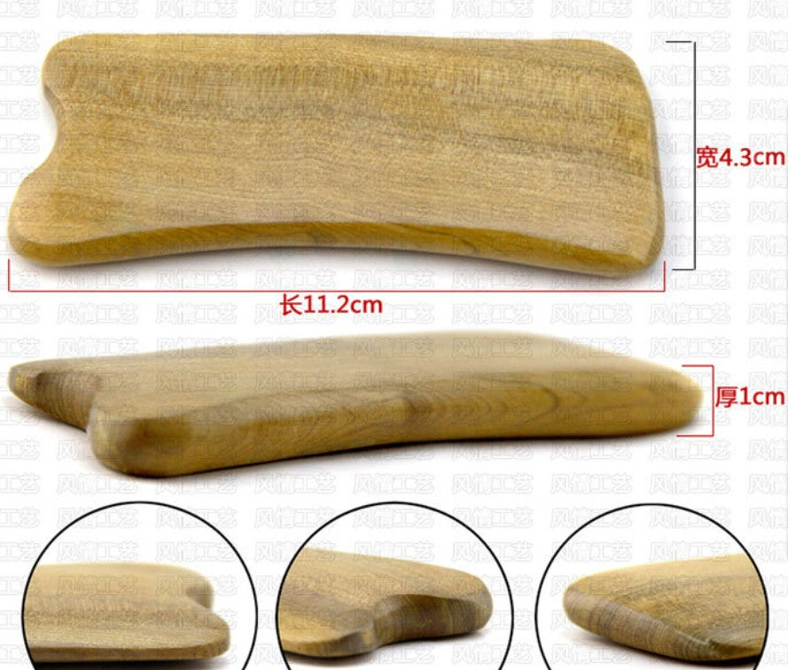2 x Sandal Wood Gua Sha Board Hard Scraping Board for Massage Healthy  檀香木刮痧板 排毒 Unbranded