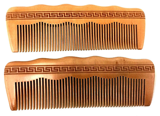 2 x WOOD COMB with Carved Details everythingbamboo