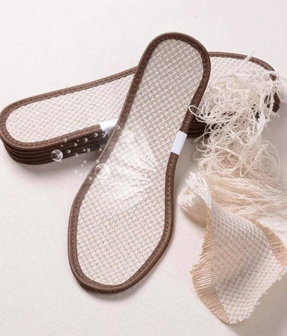 3 Pairs Bamboo Fiber Charcoal Flax Insoles Shoe Pad Comfort Dry Anti Odor 亚麻竹炭鞋垫 everythingbamboo