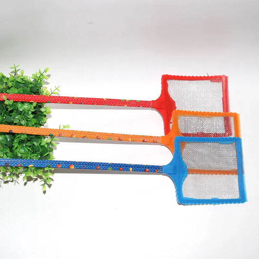 3Pcs House Office Bug Fly Swatter Fly Catcher Pest Control Racket Bamboo Handle Unbranded