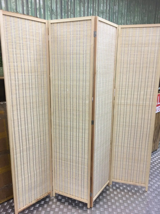 4-Leaf Folding Screen Both Sizes Bamboo Panels Privacy Screen Room Divider everythingbamboo
