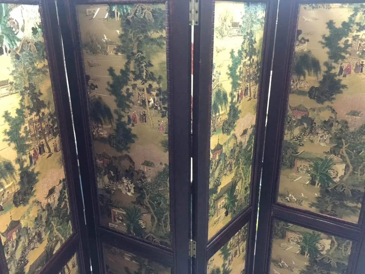 4-Leaf Folding Screen Both Sizes Hardwood Frame Privacy Screen Room Divider everythingbamboo