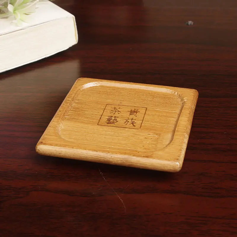 4 Pieces Bamboo Coaster Heat Insulation Natural Bamboo Artwork Decoration everythingbamboo