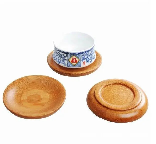 4 Pieces Bamboo Coaster Heat Insulation Natural Bamboo Artwork Decoration everythingbamboo