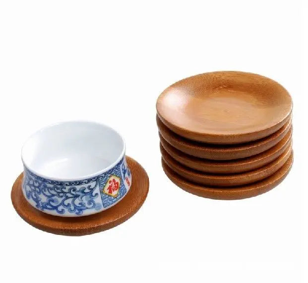 4 Pieces Bamboo Coaster Heat Insulation Natural Bamboo Artwork Decoration everythingbamboo
