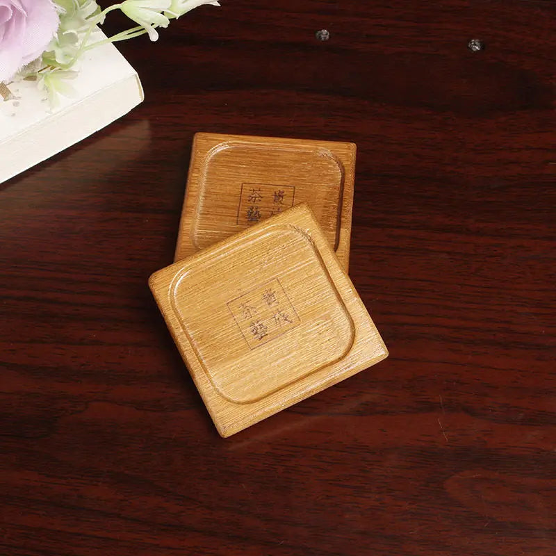 4 Pieces Bamboo Coaster Heat Insulation Natural Bamboo Artwork Decoration everythingbamboo