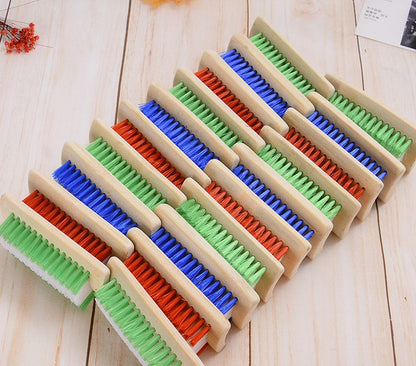 4 Pieces Bamboo Handle BRUSH Polishing Cleaning Brush for Shoes Multiple Use Unbranded