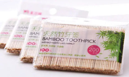 5 Bags 1000 Pieces Premium Quality Bamboo Toothpick Natural Healthy Smooth everythingbamboo