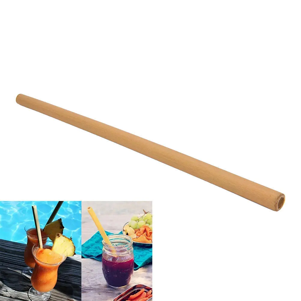 5 PCs Bamboo Straw + Cleaning Brush Organic Reusable Daily Use Eco Friendly Unbranded/Generic