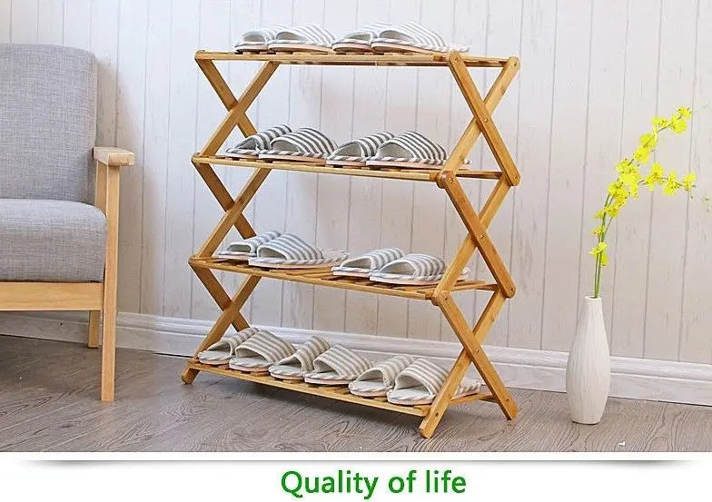 BAMBOO FOLDING LADDER SHELF BOOK PLANT SHELF MULTIPLE USE STRONG ELEGANT Unbranded