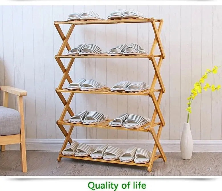 BAMBOO FOLDING LADDER SHELF BOOK PLANT SHELF MULTIPLE USE STRONG ELEGANT Unbranded