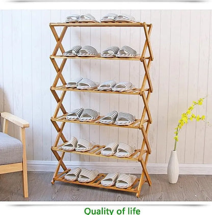 BAMBOO FOLDING LADDER SHELF BOOK PLANT SHELF MULTIPLE USE STRONG ELEGANT Unbranded