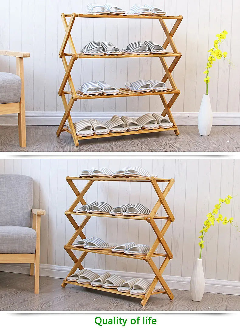 BAMBOO FOLDING LADDER SHELF BOOK PLANT SHELF MULTIPLE USE STRONG ELEGANT Unbranded