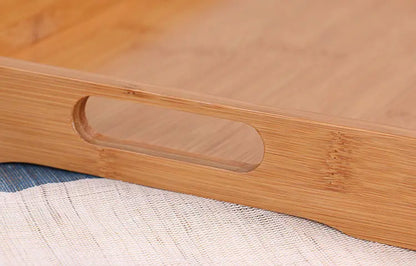 BAMBOO SERVING TRAY With Handle Tea Coffee Table Breakfast Gift Present New Everythingbamboo