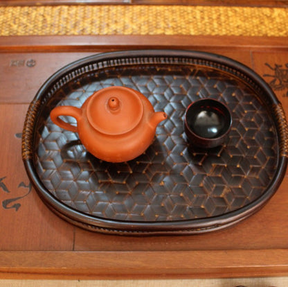 BAMBOO TRAY Brown Handmade Classic Tea Coffee Table Gift collection luxury New Everythingbamboo