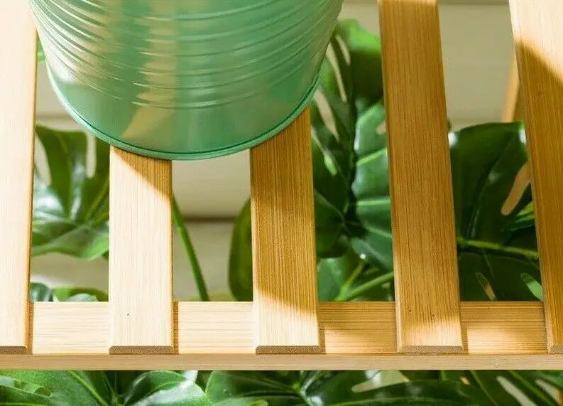 BAMBOO WOODEN PLANT STAND SHELF LADDER BOOK SHELF INDOOR OUTDOOR MULTI USE everythingbamboo