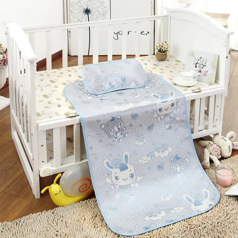 Baby Bed Mat Rug Kids Natural Healthy Soft Plants Fabric Cool Summer 儿童冰丝席 everythingbamboo