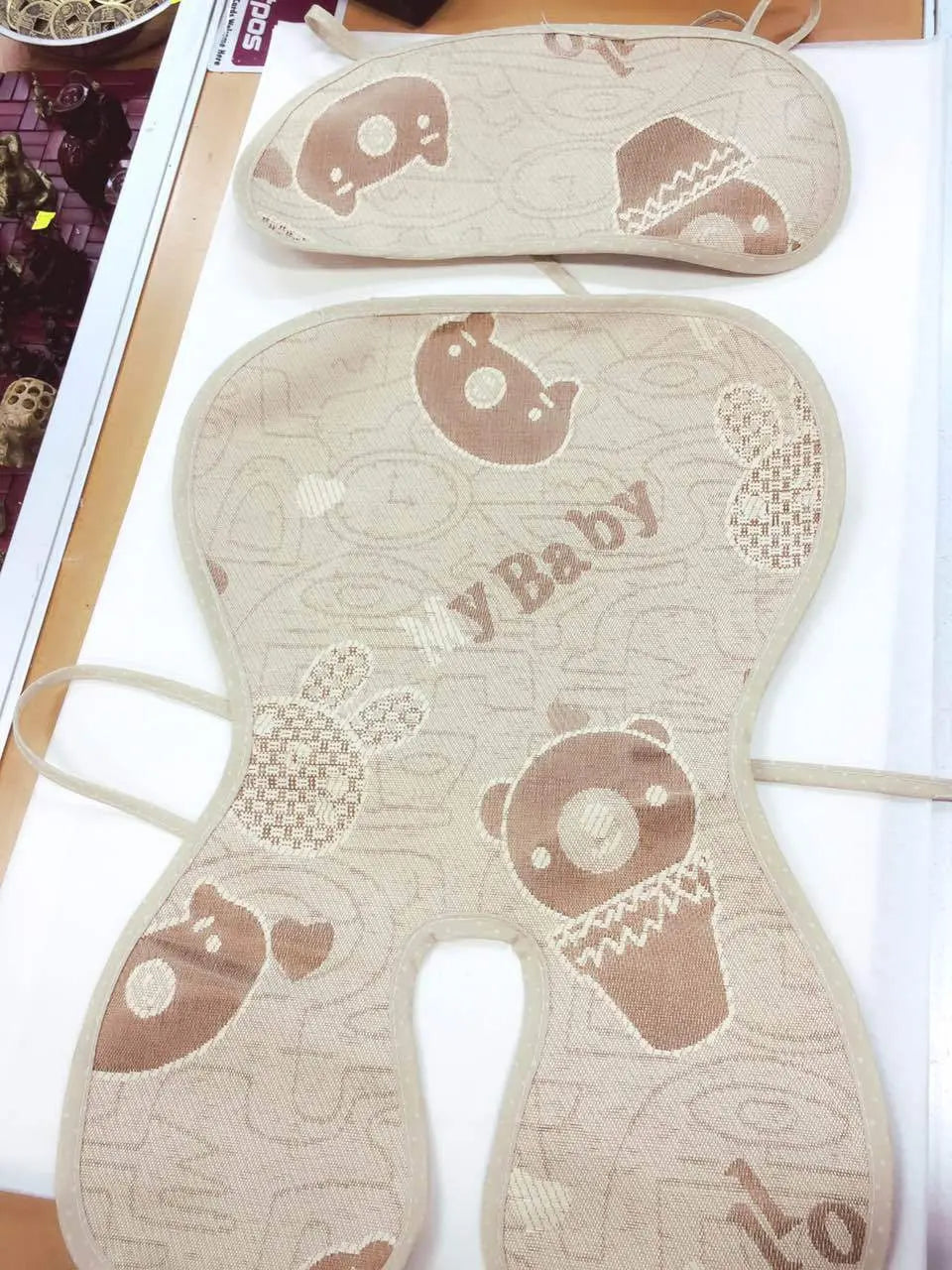 Baby Kids Natural Fibre Soft Car Seat Carriage Rug Both Sides 儿童汽车安全座椅和推车 舒软两面席 everythingbamboo