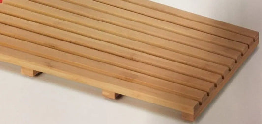 Bamboo 53 X 35.5x2.5 SLAT Timber Bathroom Mat Shower Mat Non Slippery DUCK BOARD Unbranded