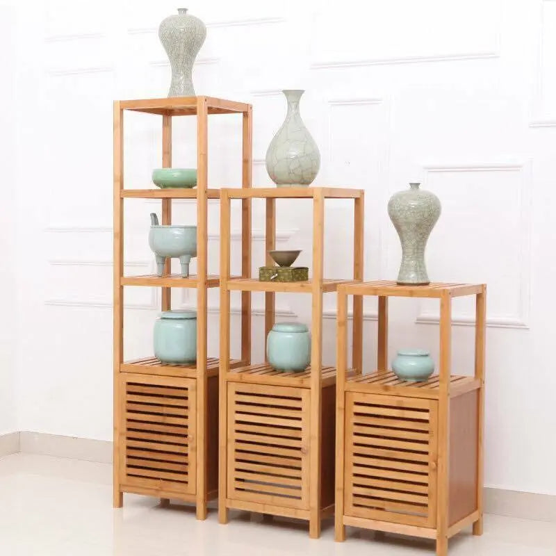 Bamboo Antique Style Bookcase Kitchen Bathroom Rack Shelf Organizer everythingbamboo