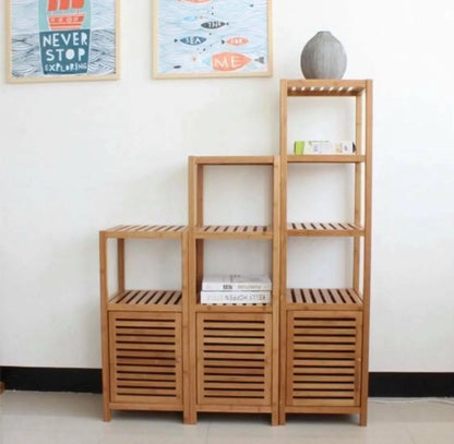 Bamboo Antique Style Bookcase Kitchen Bathroom Rack Shelf Organizer everythingbamboo