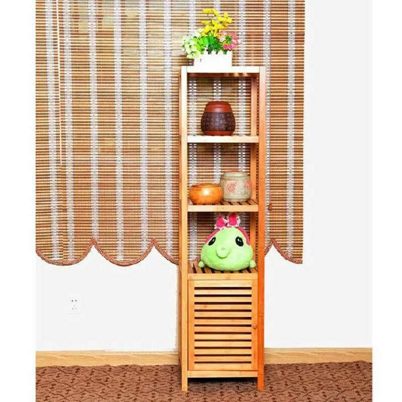 Bamboo Antique Style Bookcase Kitchen Bathroom Rack Shelf Organizer everythingbamboo