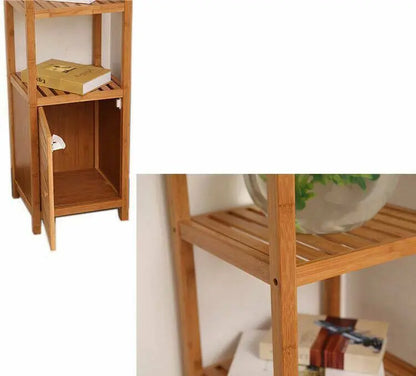 Bamboo Antique Style Bookcase Kitchen Bathroom Rack Shelf Organizer everythingbamboo