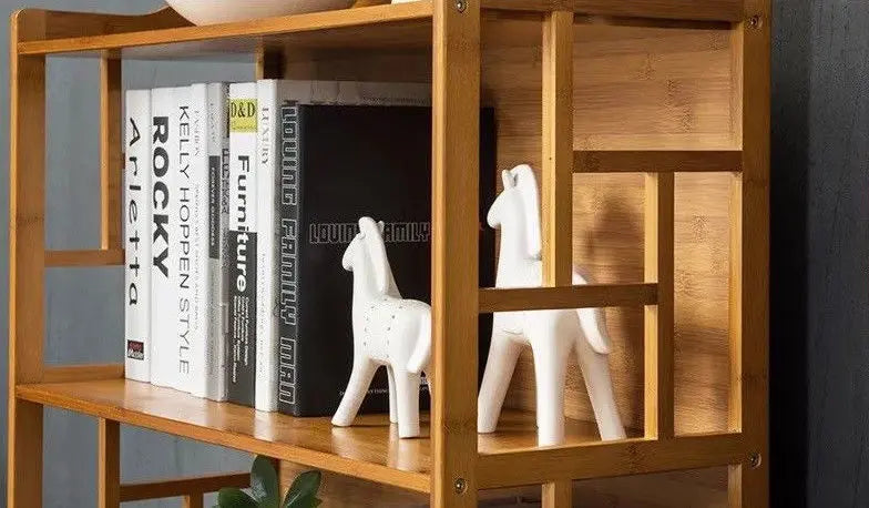 Bamboo Antique Style Cabinet Book Shelf Bookcase Storage Choice Elegant BBC01 Unbranded