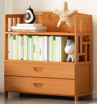 Bamboo Antique Style Cabinet Book Shelf Bookcase Storage Choice Elegant With Drawers everythingbamboo