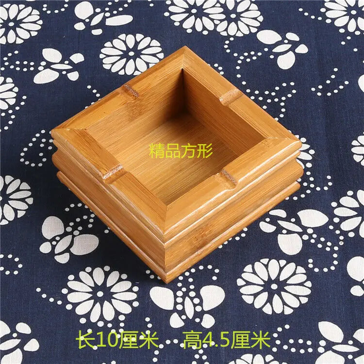 Bamboo Ashtray Cigarette Tobacco Ashtray Holder Container Artwork everythingbamboo