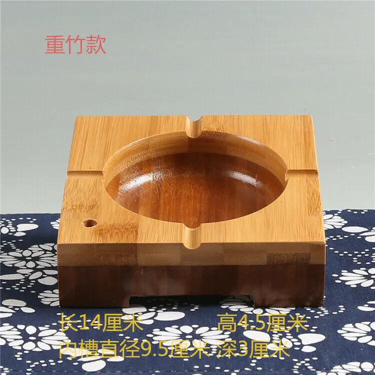 Bamboo Ashtray Cigarette Tobacco Ashtray Holder Container Artwork everythingbamboo