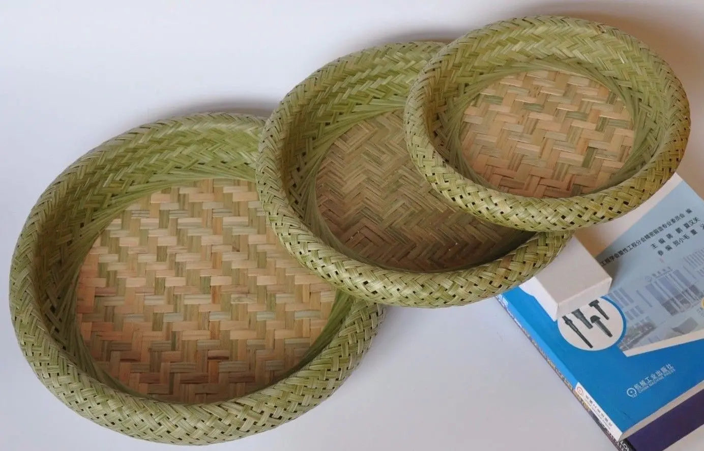 Bamboo Basket Bamboo Plate Bamboo Handicrafts Double-Layer Premium Quality everythingbamboo