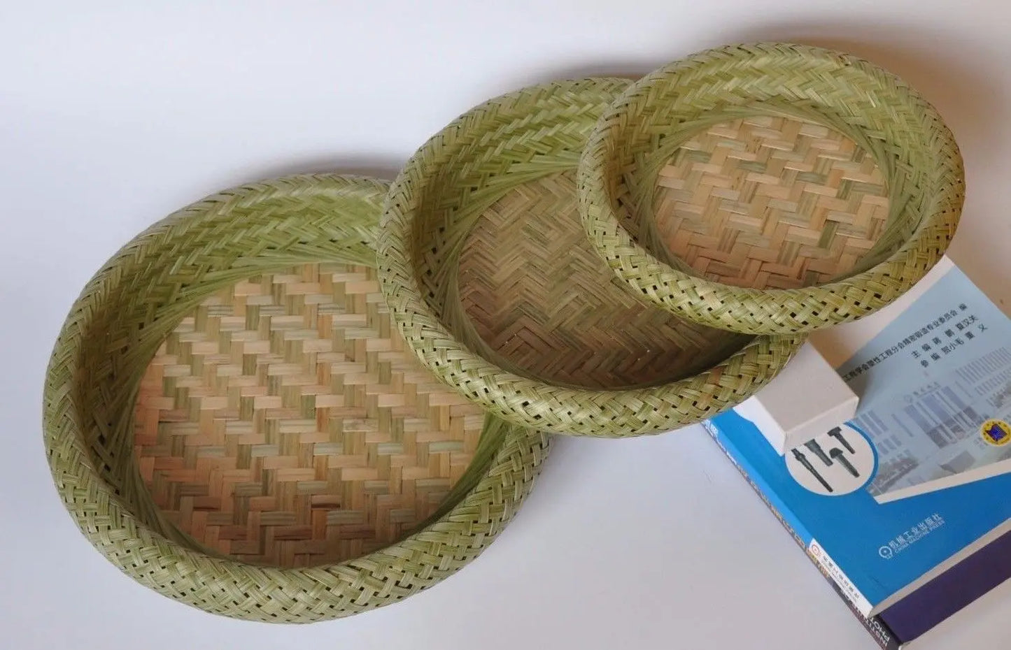 Bamboo Basket Bamboo Plate Bamboo Handicrafts Double-Layer Premium Quality everythingbamboo