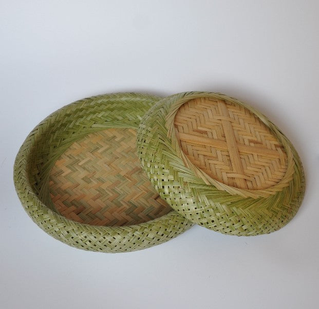 Bamboo Basket Bamboo Plate Bamboo Handicrafts Double-Layer Premium Quality everythingbamboo