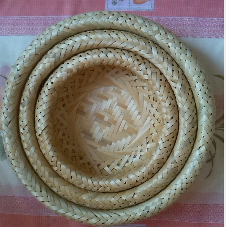 Bamboo Basket Bamboo Plate Bamboo Handicrafts Double-Layer Premium Quality everythingbamboo