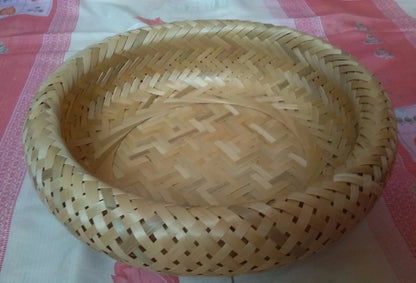 Bamboo Basket Bamboo Plate Bamboo Handicrafts Double-Layer Premium Quality everythingbamboo